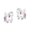 Ohrstecker|Silber Ohrstecker|Elfen Schmuck Alicorn Ohrstecker geflügeltes Einhorn 925 Silber