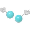 Ohrstecker|Edelstein Ohrringe|Elfen Schmuck Amazonit Ohrstecker 6 mm 925 Silber