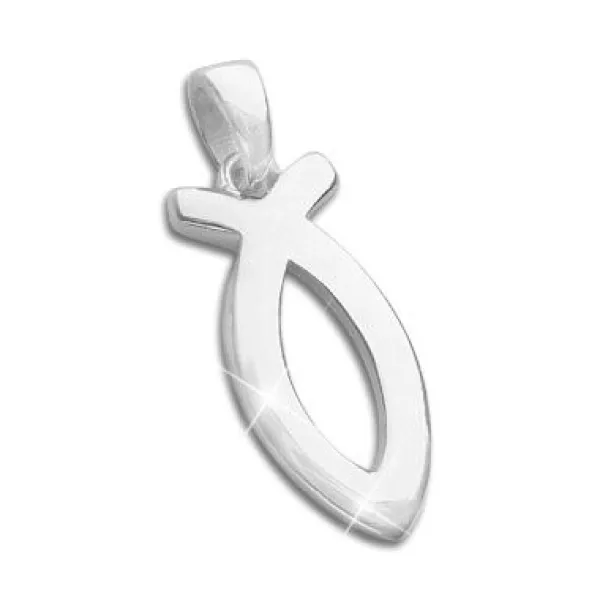 Anhänger Für Kinder|Anhänger Für Damen|Elfen Schmuck Anhänger mit Fisch-Symbol 925 Silber