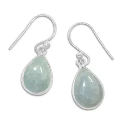 Ohrhänger|Edelstein Ohrringe|Elfen Schmuck Aquamarin Ohrringe Tropfen blaugrün 925 Silber
