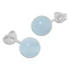 Ohrstecker|Edelstein Ohrringe|Elfen Schmuck Aquamarin Ohrstecker 8 mm 925 Silber