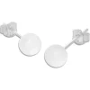 Ohrstecker|Edelstein Ohrringe|Elfen Schmuck Bergkristall Ohrstecker 6 mm matt 925 Silber