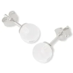 Ohrstecker|Edelstein Ohrringe|Elfen Schmuck Bergkristall Ohrstecker 6 mm 925 Silber