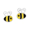 Ohrstecker|Silber Ohrstecker|Elfen Schmuck Bienen Ohrstecker mit Kristallen 925 Silber