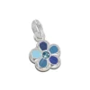 Anhänger Für Kinder|Silber Anhänger|Elfen Schmuck Blumen Anhänger blau 925 Silber