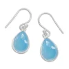 Ohrhänger|Edelstein Ohrringe|Elfen Schmuck Chalcedon Ohrringe Tropfen 925 Silber