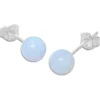 Ohrstecker|Edelstein Ohrringe|Elfen Schmuck Chalcedon Ohrstecker 6 mm 925 Silber