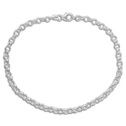 Damenarmbänder|Weitere Armbänder|Elfen Schmuck Charm Armband Erbsarmband rund 3,5 mm 18,5 cm 925 Silber