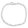 Damenarmbänder|Weitere Armbänder|Elfen Schmuck Charm Armband oval 3,5 x 5 mm 19,5 cm 925 Silber