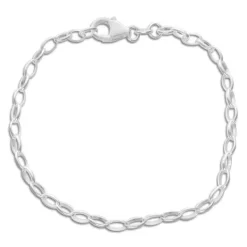 Damenarmbänder|Weitere Armbänder|Elfen Schmuck Charm Armband oval 3,5 x 5 mm 19,5 cm 925 Silber