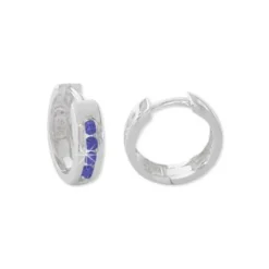 Klapp-creolen|Klapp-creolen|Elfen Schmuck Creolen mit safir blauen Steinen 925 Silber