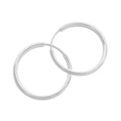 Creolen|Silber Creolen|Elfen Schmuck Creolen 25 x 2 mm 925 Silber