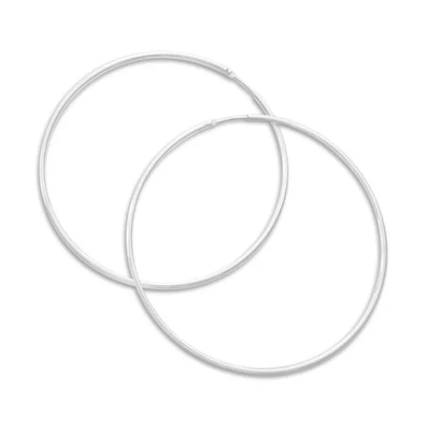 Creolen|Silber Creolen|Elfen Schmuck Creolen 44 x 1,5 mm 925 Silber