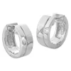 Klapp-creolen|Silber Klapp-Creolen|Elfen Schmuck Damen Creolen mit Strass Zirkonia glänzend 925 Silber
