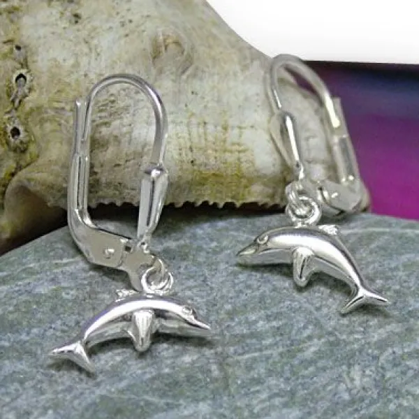 Ohrhänger|Silber Ohrhänger|Elfen Schmuck Delphin Ohrhänger 925 Silber