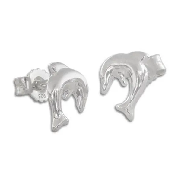 Ohrstecker|Ohrstecker|Elfen Schmuck Delphin Ohrstecker 925 Silber