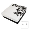 Anhänger Etuis|Ohrring Etuis|Elfen Schmuck Design Schmuckschachtel schwarz-weiß 60 x 60 x 25 mm