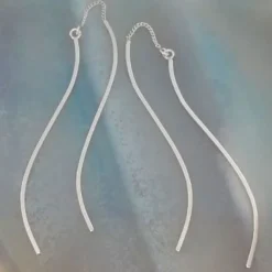 Durchzieher|Silber Durchzieher|Elfen Schmuck Durchzieher Doppelwelle 925 Silber