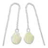 Durchzieher|Silber Durchzieher|Elfen Schmuck Durchzieher Ohrringe mit Perlmutt Muscheln 925 Silber