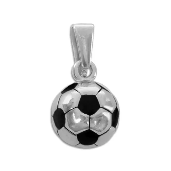 Anhänger Für Kinder|Anhänger Für Herren|Elfen Schmuck Edelstahl Anhänger runder Fußball 11 mm
