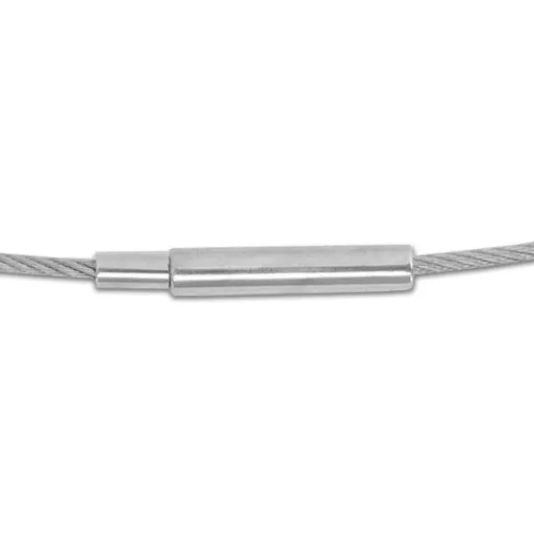 Damenketten|Weitere Ketten|Elfen Schmuck Edelstahl Halsreif 1-reihig 42 cm