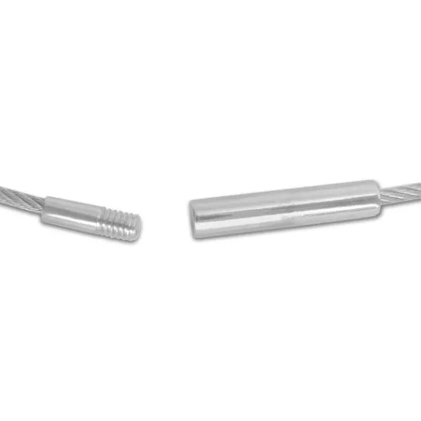 Damenketten|Weitere Ketten|Elfen Schmuck Edelstahl Halsreif 1-reihig 42 cm