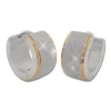 Klapp-creolen|Klapp-creolen|Elfen Schmuck Edelstahl Klapp-Creolen bicolor eismatt 13 x 7 mm