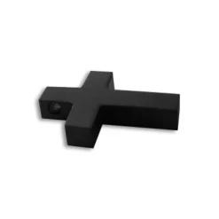 Anhänger Für Herren|Anhänger Für Damen|Elfen Schmuck Edelstahl Kreuz schwarz matt klein