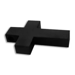 Anhänger Für Herren|Edelstahl Anhänger|Elfen Schmuck Edelstahl Kreuz schwarz matt groß