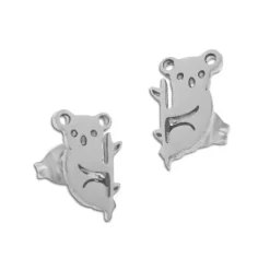 Ohrstecker|Ohrstecker|Elfen Schmuck Edelstahl Ohrringe Ohrstecker Koala silber