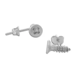 Ohrstecker|Ohrstecker|Elfen Schmuck Edelstahl Ohrstecker Schraube silberfarben