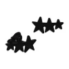 Ohrstecker|Ohrstecker|Elfen Schmuck Edelstahl Ohrstecker Sternenreihe schwarz 13 x 6 mm