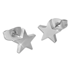 Ohrstecker|Ohrstecker|Elfen Schmuck Edelstahl Ohrstecker Stern 8 mm