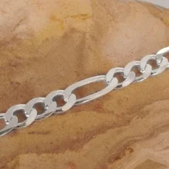 Herrenarmbänder|Damenarmbänder|Elfen Schmuck Figaro-Panzerarmband 925 Silber 4,8 x 1,3 mm 21 cm