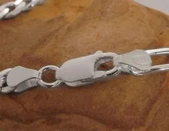 Herrenarmbänder|Damenarmbänder|Elfen Schmuck Figaro-Panzerarmband 925 Silber 4,8 x 1,3 mm 19 cm