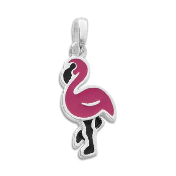Anhänger Für Kinder|Silber Anhänger|Elfen Schmuck Flamingo Anhänger pink 925 Silber