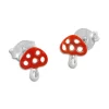 Ohrstecker|Silber Ohrstecker|Elfen Schmuck Fliegenpilz Ohrstecker rot weiß 925 Silber