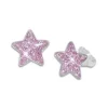 Ohrstecker|Silber Ohrstecker|Elfen Schmuck Glitzer Ohrstecker für Kinder Sterne violett 925 Silber