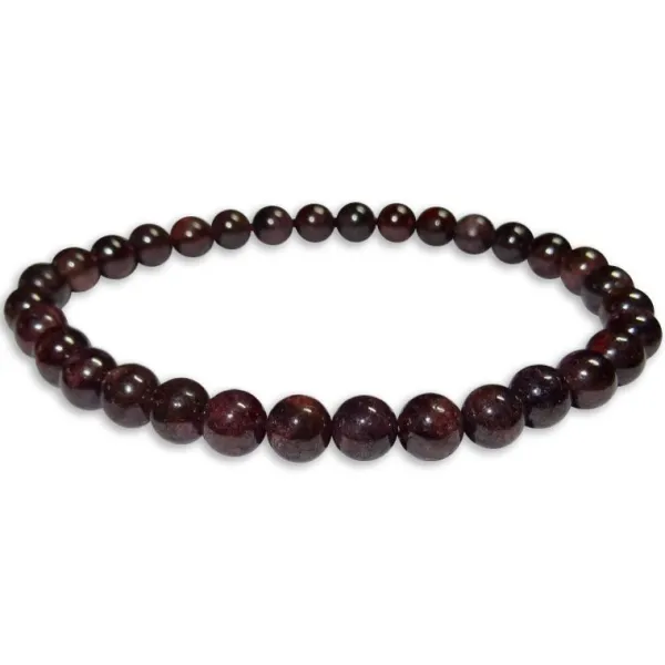 Damenarmbänder|Kugelarmbänder|Elfen Schmuck Granat Kugel Armband 6 mm 19,5 cm