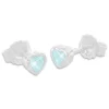 Ohrstecker|Silber Ohrstecker|Elfen Schmuck Herz Ohrstecker Zirkonia hellblau 4,5 mm 925 Silber
