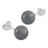 Ohrstecker|Edelstein Ohrringe|Elfen Schmuck Hämatit Ohrstecker Blutstein 8 mm 925 Silber