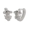 Klapp-creolen|Silber Klapp-Creolen|Elfen Schmuck Hunde Creolen 925 Silber