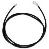 Damenketten|Elfen Schmuck Kautschukband 2 mm schwarz 42 cm mit 925 Silber Verschluss