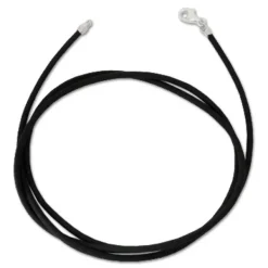 Herrenketten|Damenketten|Elfen Schmuck Kautschukband 2 mm schwarz 50 cm mit 925 Silber Verschluss