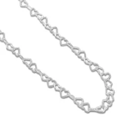 Damenketten|Weitere Ketten Aus Silber|Elfen Schmuck Kette Herzen 925 Silber 3,1 mm 45 cm + 5 cm Verlängerung