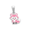 Anhänger Für Kinder|Silber Anhänger|Elfen Schmuck Kinder Anhänger Fuchs rosa 925 Silber