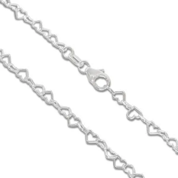 Kinderarmbänder|Weitere Armbänder|Elfen Schmuck Kinderarmband Herzen 925 Silber 3,1 mm 14 cm