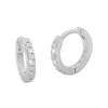 Klapp-creolen|Silber Klapp-Creolen|Elfen Schmuck Kinder Creolen mit 7 Zirkonia Strass Steinen 925 Silber