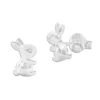 Ohrstecker|Silber Ohrstecker|Elfen Schmuck Kinderohrringe Kaninchen sitzend 925 Silber