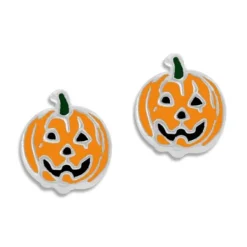 Ohrstecker|Silber Ohrstecker|Elfen Schmuck Kinder Ohrstecker Halloween Kürbis 925 Silber